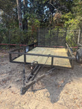 77 X 10 TUBE TOP UTILITY TRAILER W/ 4FT. HD GATE