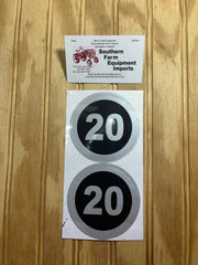 SFHBD-20 HOOD BADGE DECAL SET FOR 20' SERIES