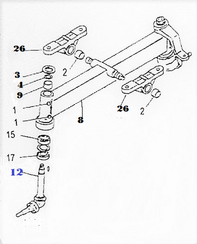SFSA-4145  SPINDLE, FRONT AXLE